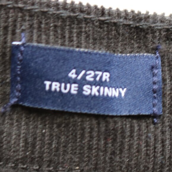 GAP Jeans Dark Olive Green True Skinny Stretch Cotton Blend Corduroy Pants Sz 4 - Picture 5 of 6